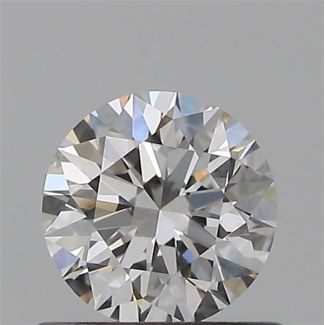 0.53 Carat Round F VVS2 EX GIA Natural Diamond