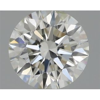 0.53 Carat Round H SI1 EX GIA Natural Diamond