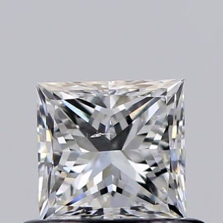 0.50 Carat Princess F SI1 - EX VG GIA Natural Diamond