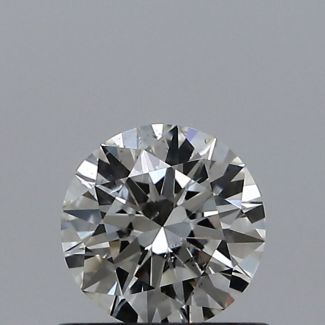 0.50 Carat Round H SI1 EX GIA Natural Diamond