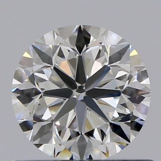 0.60 Carat Round F VVS2 VG EX GIA Natural Diamond