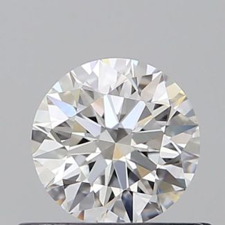 0.51 Carat Round F VVS1 EX GIA Natural Diamond