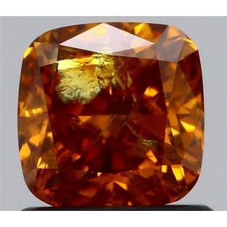 1.0 Carat Cushion Modified Fancy Yellowish Orange I3 - VG GD GIA Natural Diamond