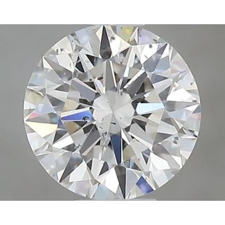 0.5 Carat Round F SI1 EX GIA Natural Diamond