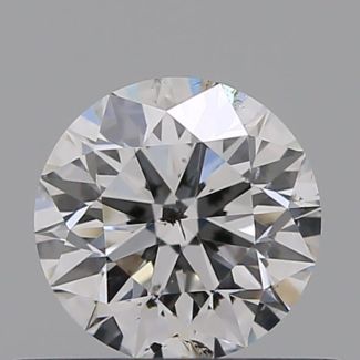 0.43 Carat Round E I1 EX GIA Natural Diamond