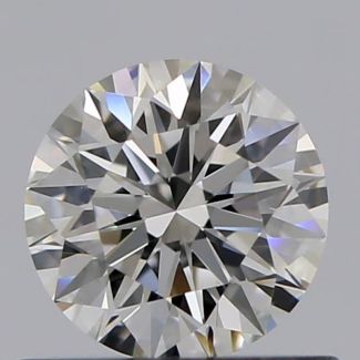 0.53 Carat Round H VVS1 EX GIA Natural Diamond