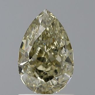 1.51 Carat Pear Yellow VS2 - EX VG GIA Natural Diamond