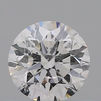 0.40 Carat Round D I1 VG EX GIA Natural Diamond