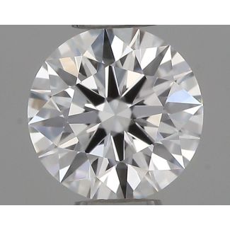 0.37 Carat Round F IF EX GIA Natural Diamond