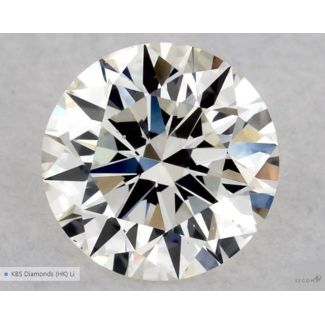 0.52 Carat Round I VS2 EX GIA Natural Diamond