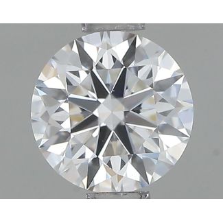 0.63 Carat Round D VVS2 EX GIA Natural Diamond