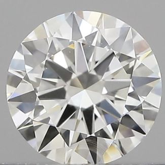 0.40 Carat Round H VVS2 EX VG GIA Natural Diamond