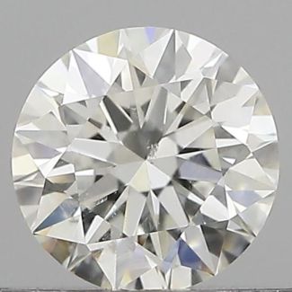 0.4 Carat Round H SI1 EX GIA Natural Diamond