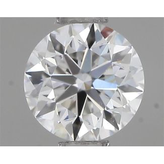 0.51 Carat Round F VVS2 VG EX GIA Natural Diamond