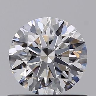 0.60 Carat Round D VVS2 EX GIA Natural Diamond