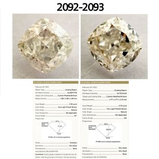 0.7 Carat Cushion Modified Light Pinkish Brown SI2 - VG GIA Natural Diamond