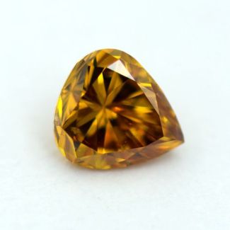 0.29 Carat Heart Fancy Deep Yellow Orange SI1 - GD GIA Natural Diamond