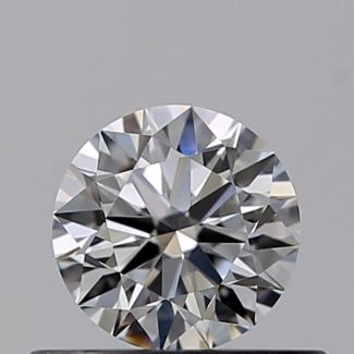 0.37 Carat Round F VVS2 EX GIA Natural Diamond