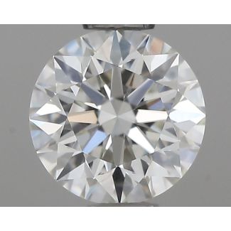 0.51 Carat Round H VVS2 EX IGI Natural Diamond