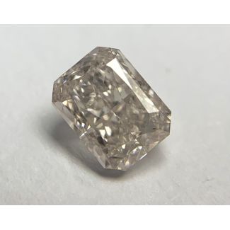 0.56 Carat Radiant Light Pinkish Brown VVS2 - EX VG GIA Natural Diamond