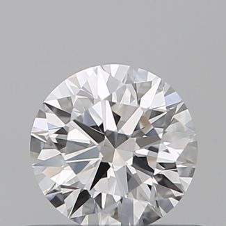 0.5 Carat Round E VVS1 EX GIA Natural Diamond