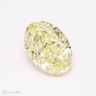 0.7 Carat Oval Light Yellow VS2 - EX VG GIA Natural Diamond