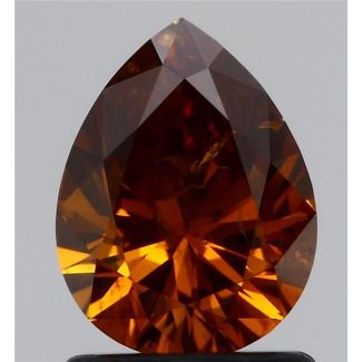 1.12 Carat Pear Fancy Deep Brown I2 - VG GIA Natural Diamond