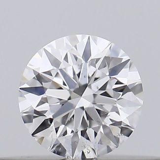 0.19 Carat Round D SI2 EX GIA Natural Diamond