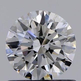 0.70 Carat Round E VS2 EX GIA Natural Diamond