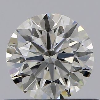 0.45 Carat Round I VVS2 EX VG GIA Natural Diamond