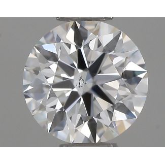 0.46 Carat Round F SI1 EX GIA Natural Diamond