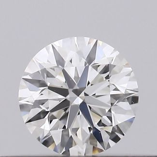 0.22 Carat Round G VVS2 EX GIA Natural Diamond