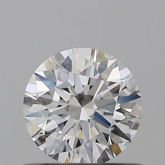 0.53 Carat Round D VVS1 EX GIA Natural Diamond