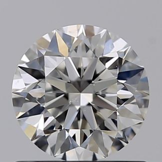 0.71 Carat Round F SI1 EX GIA Natural Diamond