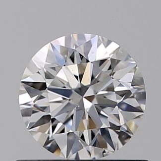 0.53 Carat Round D SI1 EX GIA Natural Diamond