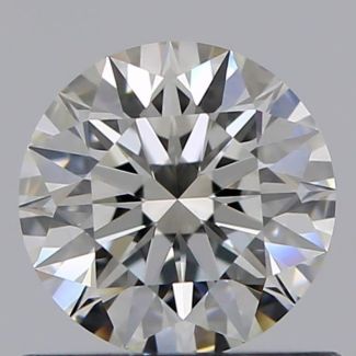 0.62 Carat Round H VVS1 EX GIA Natural Diamond