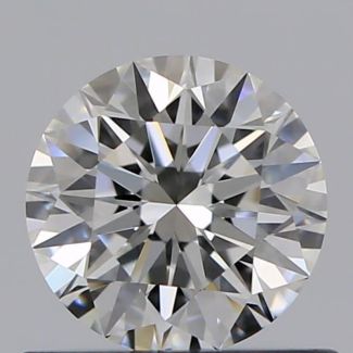 0.55 Carat Round F VVS2 EX GIA Natural Diamond