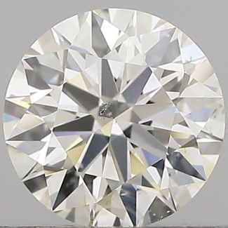 0.53 Carat Round H SI1 EX IGI Natural Diamond