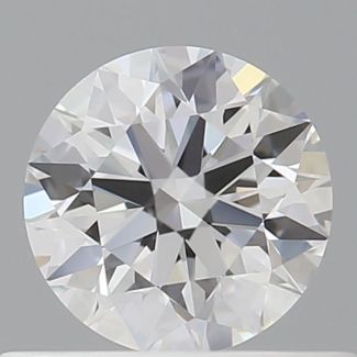 0.53 Carat Round D VVS1 EX GIA Natural Diamond