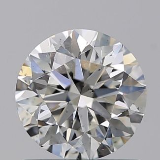 0.90 Carat Round H SI2 VG EX GIA Natural Diamond