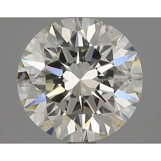 2.51 Carat Round J VS1 EX IGI Natural Diamond