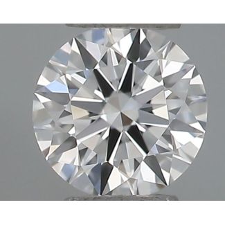 0.23 Carat Round D VVS2 EX GIA Natural Diamond