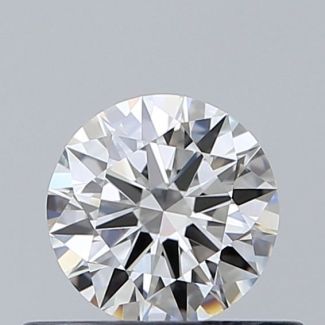 0.41 Carat Round G VVS2 EX VG GIA Natural Diamond