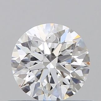 0.56 Carat Round D VVS2 EX GIA Natural Diamond