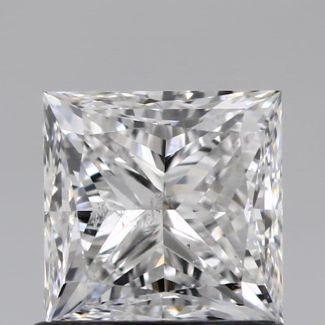 0.96 Carat Princess F SI2 - EX VG GIA Natural Diamond