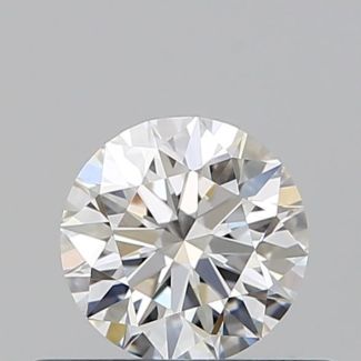 0.44 Carat Round F VVS1 EX VG GIA Natural Diamond