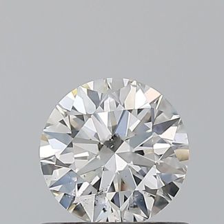 0.6 Carat Round G SI1 EX GIA Natural Diamond