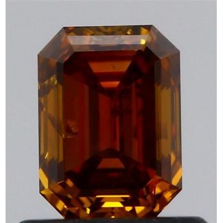 0.76 Carat Emerald Fancy Deep Brown I1 - VG GIA Natural Diamond