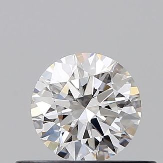 0.37 Carat Round F VVS2 EX VG GIA Natural Diamond