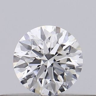 0.23 Carat Round D VVS2 EX GIA Natural Diamond